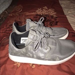 Grey low top Jordan’s